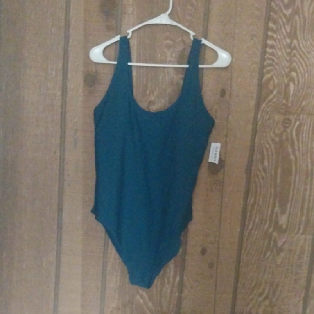 Old Navy Teal Scoop-Neck One-Piece Swimsuit